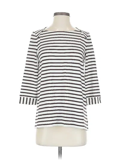 Pre-owned Jjill 3/4 Sleeve T-shirt In White