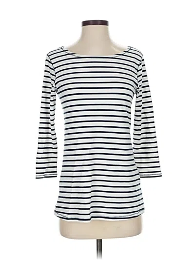 Pre-owned Jjill 3/4 Sleeve T-shirt In White