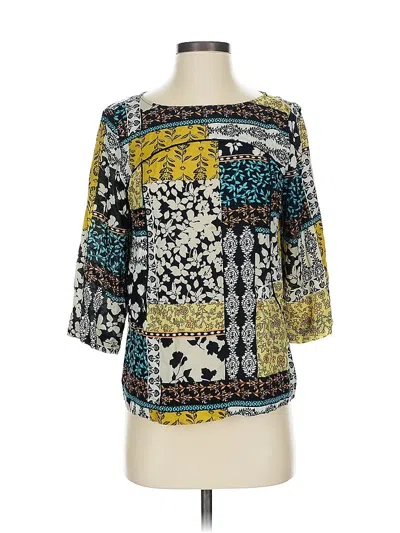 Pre-owned Jjill 3/4 Sleeve T-shirt In Yellow