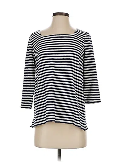 Pre-owned Jjill 3/4 Sleeve Top Black Boatneck Tops