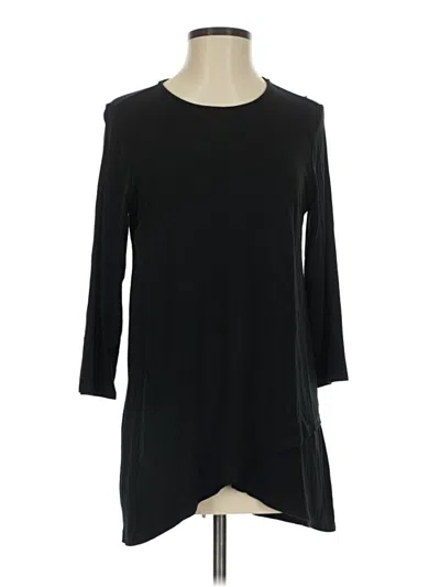 Pre-owned Jjill 3/4 Sleeve Top Black Boatneck Tops