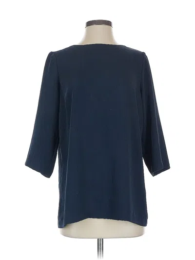 Pre-owned Jjill 3/4 Sleeve Top Blue Boatneck Tops