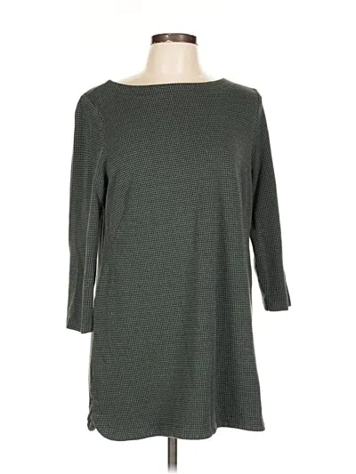 Pre-owned Jjill 3/4 Sleeve Top Gray Boatneck Tops