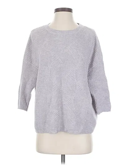 Pre-owned Jjill 3/4 Sleeve Top Gray Boatneck Tops