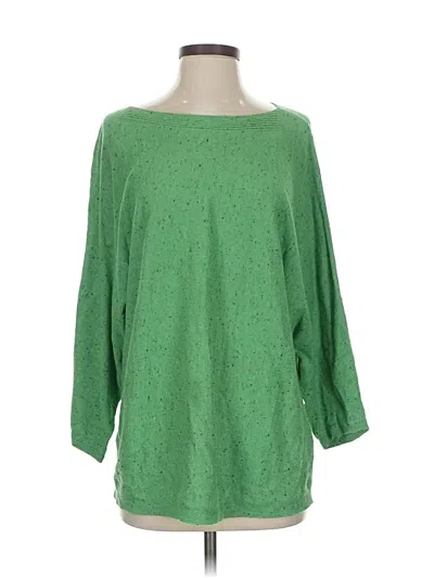 Pre-owned Jjill 3/4 Sleeve Top Green Boatneck Tops