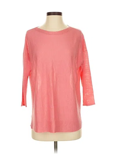 Pre-owned Jjill 3/4 Sleeve Top Pink Boatneck Tops
