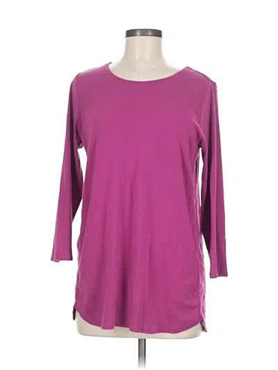 Pre-owned Jjill 3/4 Sleeve Top Purple Boatneck Tops