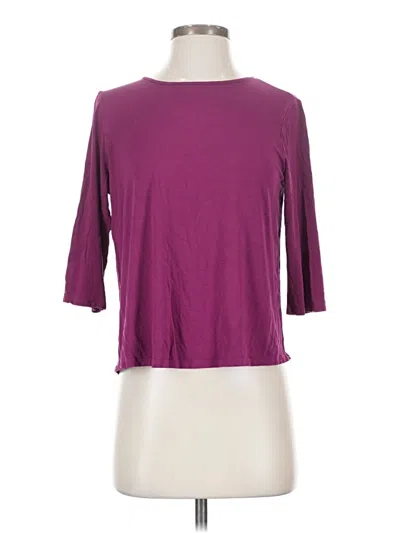 Pre-owned Jjill 3/4 Sleeve Top Purple Boatneck Tops
