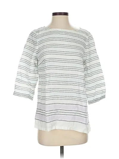 Pre-owned Jjill 3/4 Sleeve Top Silver Boatneck Tops