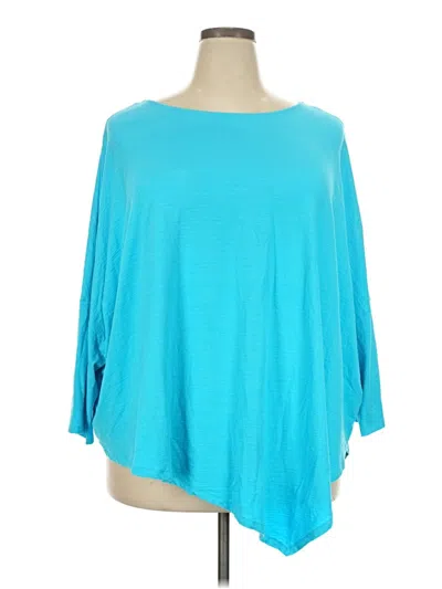 Pre-owned Jjill 3/4 Sleeve Top Teal Boatneck Tops