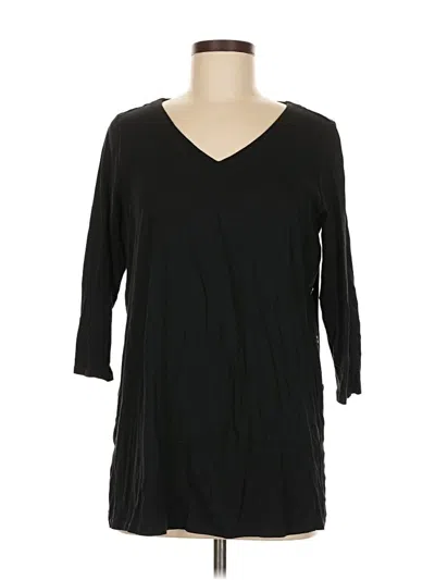 Pre-owned Jjill 3/4 Sleeve T-shirt In Black