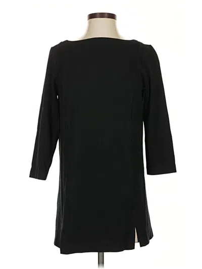 Pre-owned Jjill 3/4 Sleeve T-shirt In Black