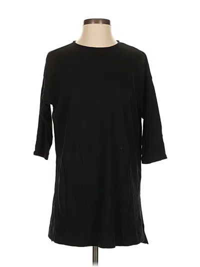 Pre-owned Jjill 3/4 Sleeve T-shirt In Black