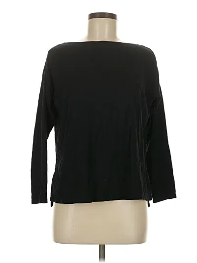 Pre-owned Jjill 3/4 Sleeve T-shirt In Black