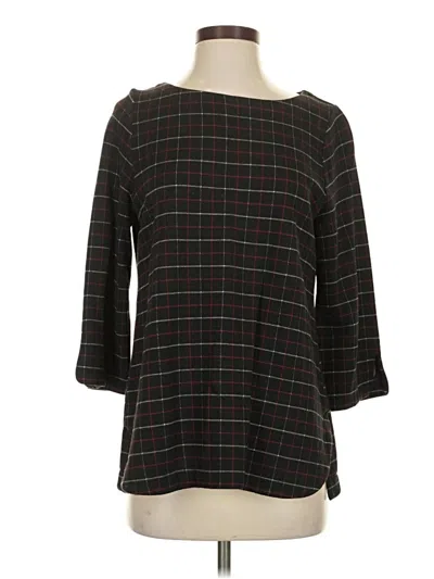 Pre-owned Jjill 3/4 Sleeve T-shirt In Black