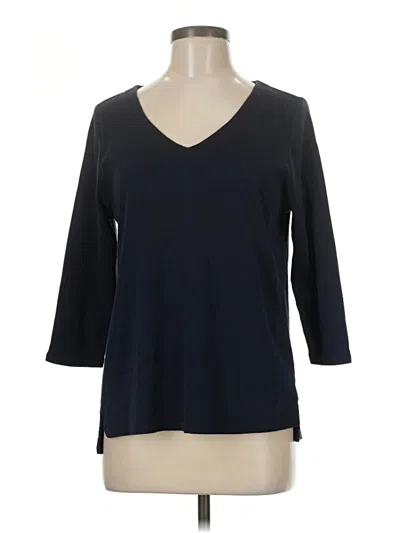 Pre-owned Jjill 3/4 Sleeve T-shirt In Black