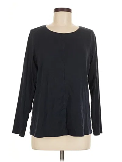 Pre-owned Jjill 3/4 Sleeve T-shirt In Black