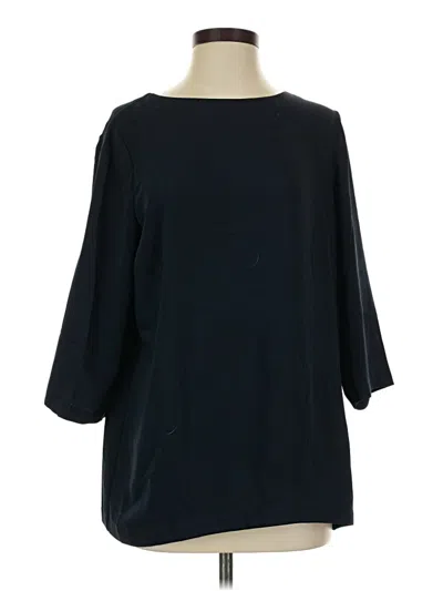 Pre-owned Jjill 3/4 Sleeve T-shirt In Black