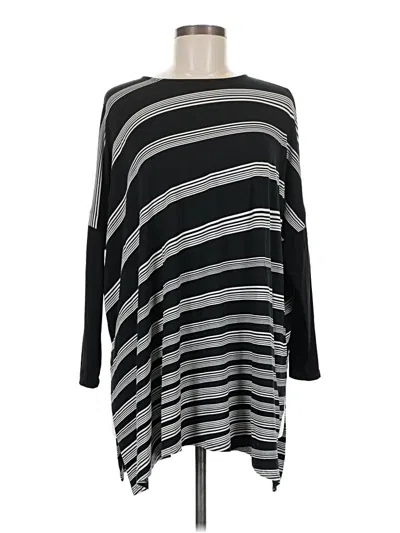 Pre-owned Jjill 3/4 Sleeve T-shirt In Black