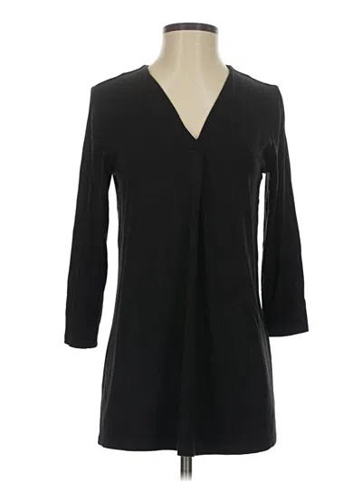 Pre-owned Jjill 3/4 Sleeve T-shirt In Black