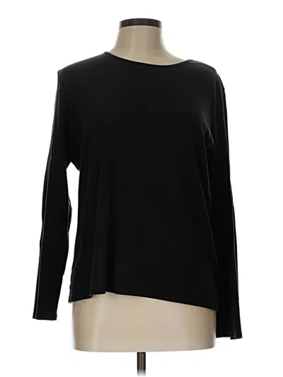 Pre-owned Jjill 3/4 Sleeve T-shirt In Black