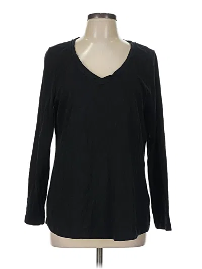 Pre-owned Jjill 3/4 Sleeve T-shirt In Black