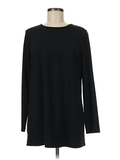 Pre-owned Jjill 3/4 Sleeve T-shirt In Black