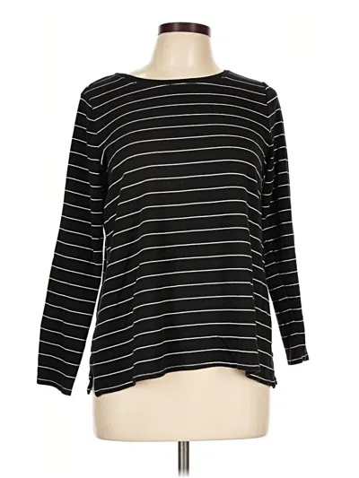 Pre-owned Jjill 3/4 Sleeve T-shirt In Black