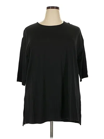 Pre-owned Jjill 3/4 Sleeve T-shirt In Black