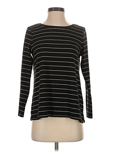 Pre-owned Jjill 3/4 Sleeve T-shirt In Black
