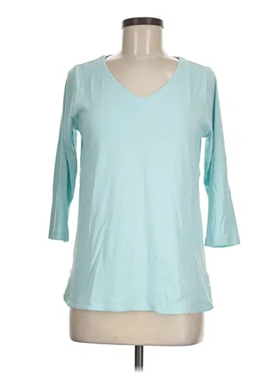 Pre-owned Jjill 3/4 Sleeve T-shirt In Blue