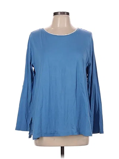 Pre-owned Jjill 3/4 Sleeve T-shirt In Blue