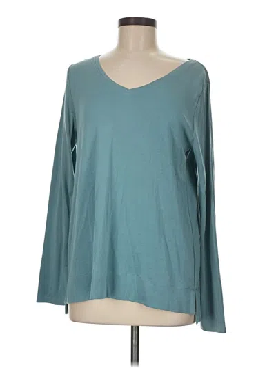 Pre-owned Jjill 3/4 Sleeve T-shirt In Blue