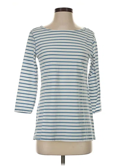 Pre-owned Jjill 3/4 Sleeve T-shirt In Blue