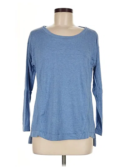 Pre-owned Jjill 3/4 Sleeve T-shirt In Blue
