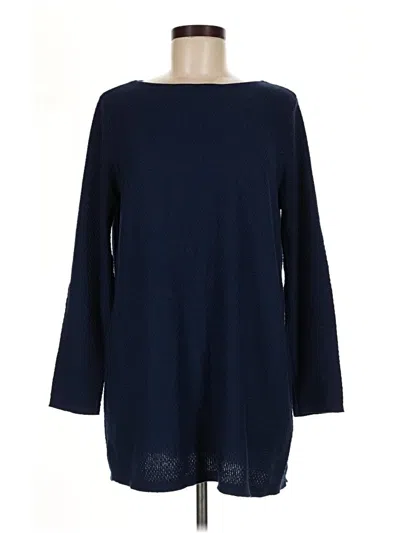 Pre-owned Jjill 3/4 Sleeve T-shirt In Blue