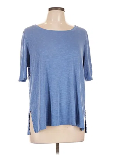 Pre-owned Jjill 3/4 Sleeve T-shirt In Blue