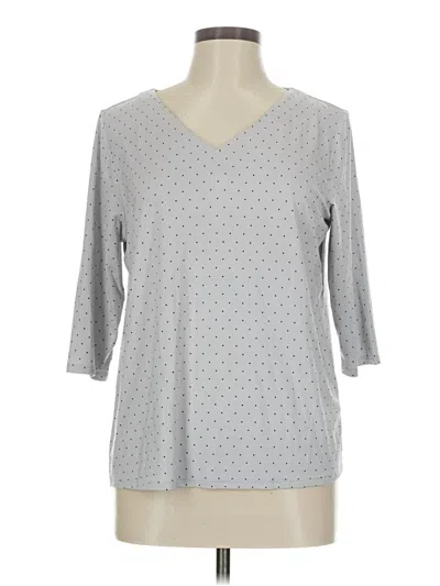 Pre-owned Jjill 3/4 Sleeve T-shirt In Gray