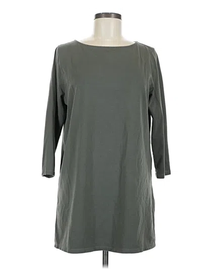 Pre-owned Jjill 3/4 Sleeve T-shirt In Gray