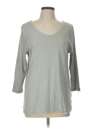 Pre-owned Jjill 3/4 Sleeve T-shirt In Gray