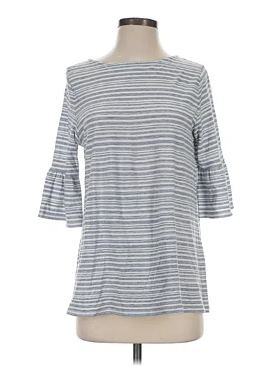 Pre-owned Jjill 3/4 Sleeve T-shirt In Gray