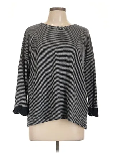 Pre-owned Jjill 3/4 Sleeve T-shirt In Gray