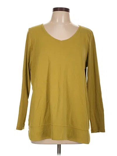 Pre-owned Jjill 3/4 Sleeve T-shirt In Green