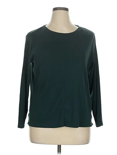Pre-owned Jjill 3/4 Sleeve T-shirt In Green