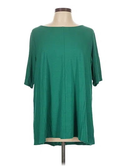 Pre-owned Jjill 3/4 Sleeve T-shirt In Green