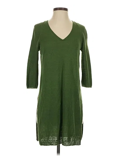 Pre-owned Jjill 3/4 Sleeve T-shirt In Green