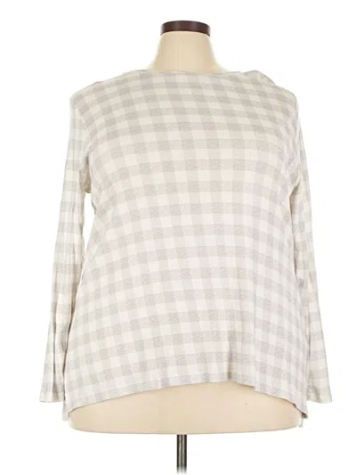 Pre-owned Jjill 3/4 Sleeve T-shirt In Ivory
