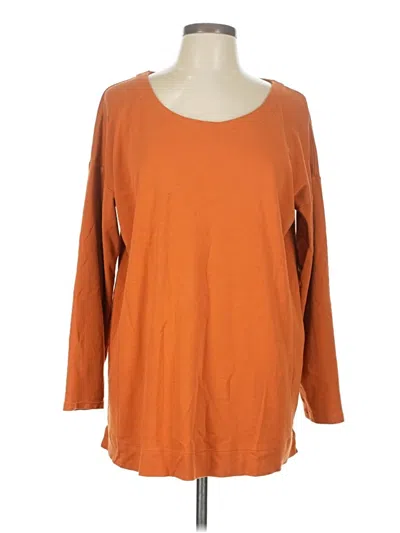 Pre-owned Jjill 3/4 Sleeve T-shirt In Orange