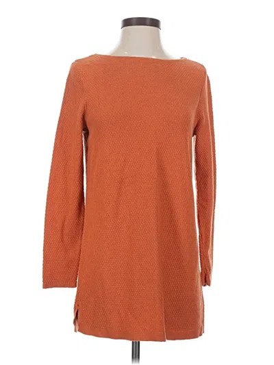 Pre-owned Jjill 3/4 Sleeve T-shirt In Orange