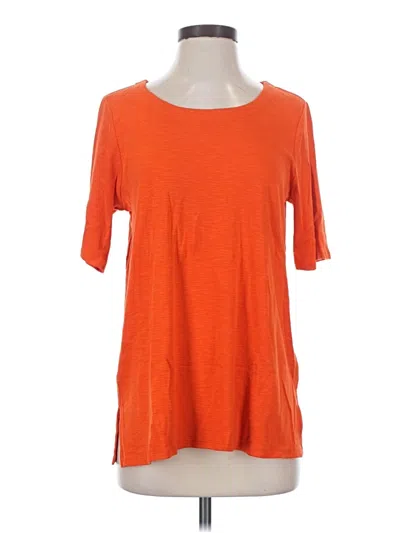 Pre-owned Jjill 3/4 Sleeve T-shirt In Orange